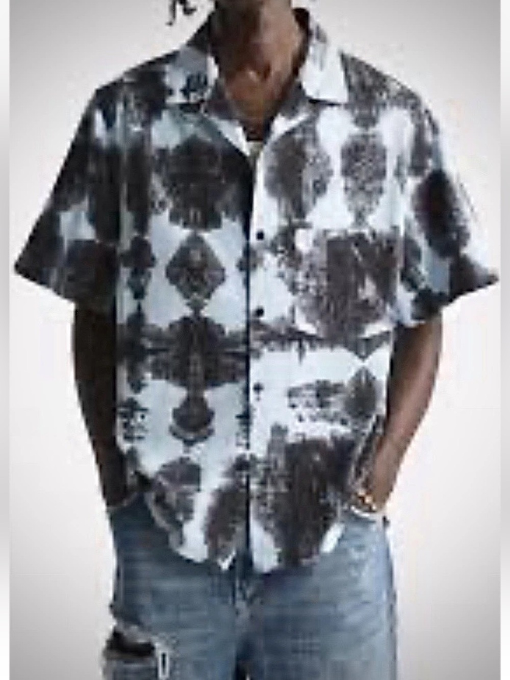 Zara Tie Dye Denim Shirt
